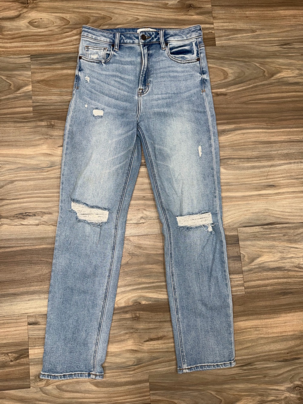 Buckle Light Blue Distressed Skinny Jeans